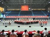 2026世界杯官方合作网站舞蹈学院顺利完成庆祝建党90周年文艺晚会《我们的旗帜》模拟场地排练任务